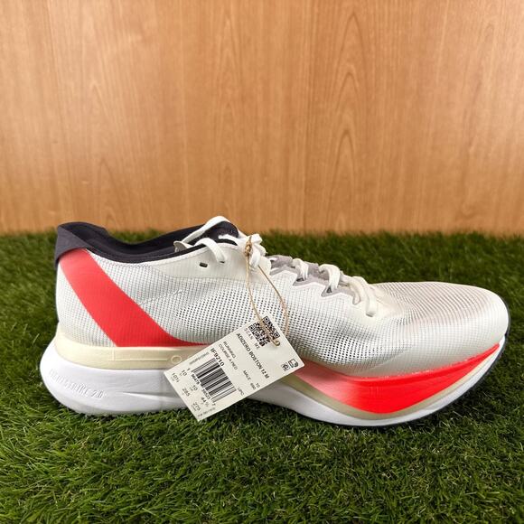 adidas Adizero Boston 12 Cloud White Solar Red Running Shoes IF9210 Mens Sz 10.5 main image 8